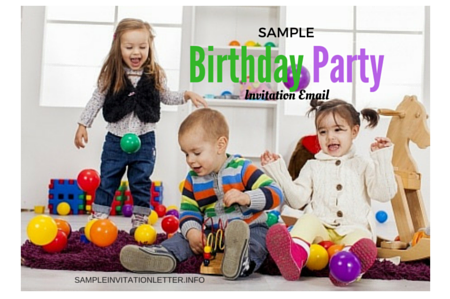 Kid's Birthday Party Invitation Email