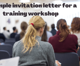 A sample invitation letter for a training workshop