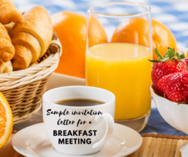 Sample Invitation Letter for a Breakfast Meeting