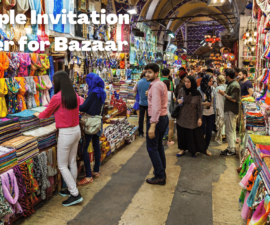 Sample invitation letter for Bazaar
