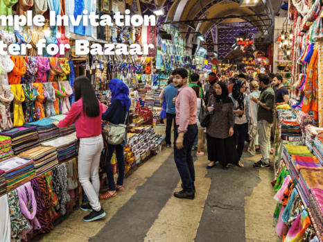Sample invitation letter for Bazaar